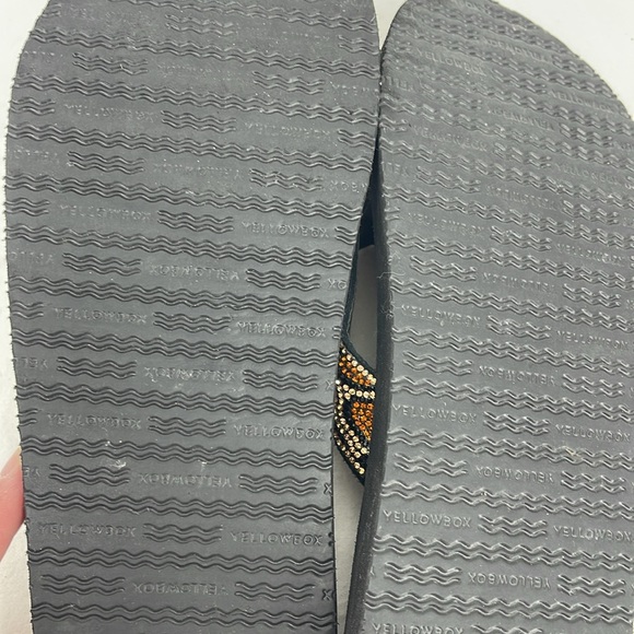 Yellow Box Naseeba Leather Upper Women's 10 Black and Brown Sandals/Flip… - Picture 6 of 6